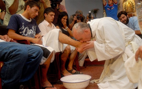 Image result for pope francis washing feet